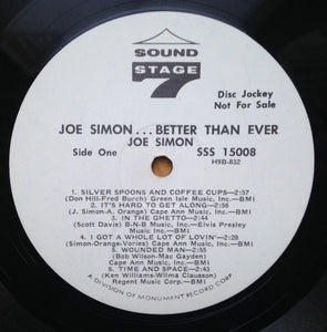 Joe Simon : ...Better Than Ever (LP, Album, Promo)