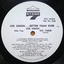 Load image into Gallery viewer, Joe Simon : ...Better Than Ever (LP, Album, Promo)