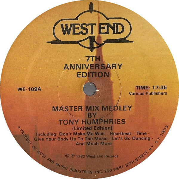 Various : Master Mix Medley By Tony Humphries (7th Anniversary Edition) (12