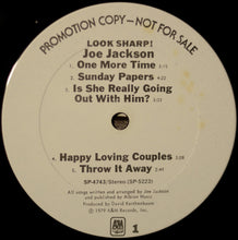 Load image into Gallery viewer, Joe Jackson : Look Sharp! (LP, Album, Promo, Ter)