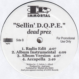Goodie Mob & Esthero / dead prez : The World I Know (Country Livin') / Sellin' D.O.P.E. (12", Promo)