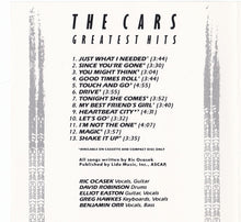 Load image into Gallery viewer, The Cars : The Cars Greatest Hits (CD, Comp, Club)