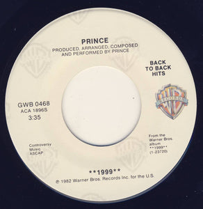 Prince : 1999 / Little Red Corvette (7", Single, RE)