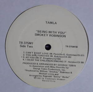 Smokey Robinson : Being With You (LP, Album, Promo)