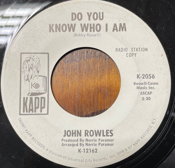 John Rowles : Do You Know Who I Am (7