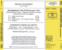 Load image into Gallery viewer, Schubert*, Emerson String Quartet, Mstislav Rostropovich : Streichquintett C-dur = String Quintet = Quintette À Cordes D 956 (CD, Album, Club)