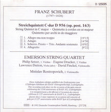 Load image into Gallery viewer, Schubert*, Emerson String Quartet, Mstislav Rostropovich : Streichquintett C-dur = String Quintet = Quintette À Cordes D 956 (CD, Album, Club)