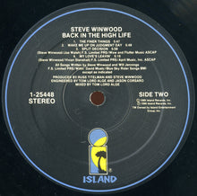 Load image into Gallery viewer, Steve Winwood : Back In The High Life (LP, Album, Spe)