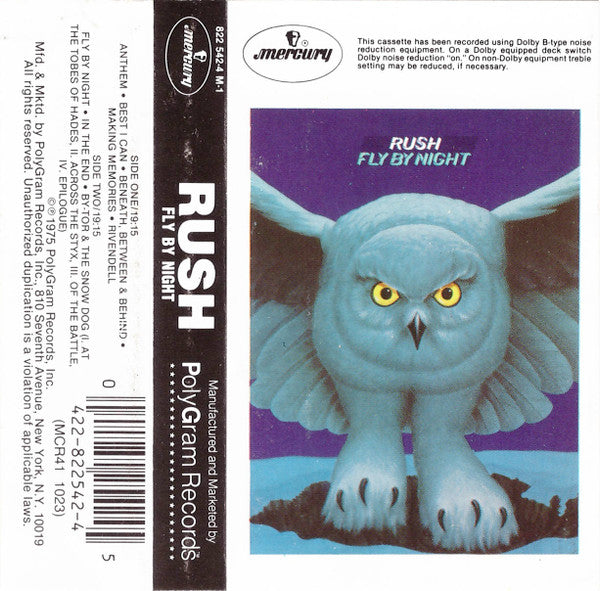 Rush : Fly By Night (Cass, Album, RE, Dol)