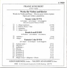 Load image into Gallery viewer, Franz Schubert, Valery Afanassiev, Gidon Kremer : Rondo D 895 - Duo D 574 - Fantasie D 934 (CD, Album, Club)
