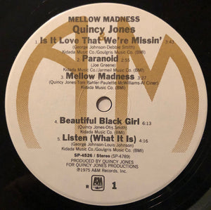 Quincy Jones : Mellow Madness (LP, Album, Ind)