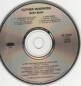 Luther Vandross : Busy Body (CD, Album, RE)