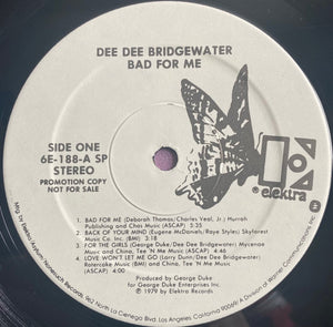 Dee Dee Bridgewater : Bad For Me (LP, Album, Promo, W/Lbl)