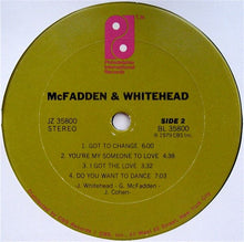 Load image into Gallery viewer, McFadden &amp; Whitehead : McFadden &amp; Whitehead (LP, Album)