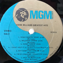 Load image into Gallery viewer, Hank Williams : Hank Williams' Greatest Hits (LP, Comp, RE)