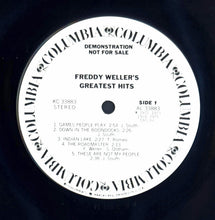 Load image into Gallery viewer, Freddy Weller : Freddy Weller's Greatest Hits (LP, Comp, Promo, whi)