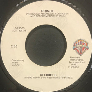 Prince : Delirious (7", Single, Win)