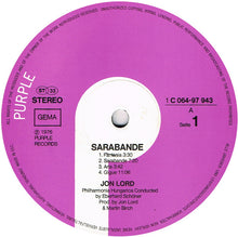Load image into Gallery viewer, Jon Lord : Sarabande (LP, Album, RP, Die)