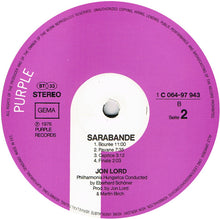 Load image into Gallery viewer, Jon Lord : Sarabande (LP, Album, RP, Die)