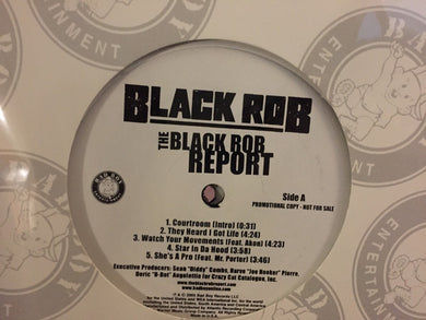 Black Rob : The Black Rob Report (2xLP, Album, Promo, Cle)