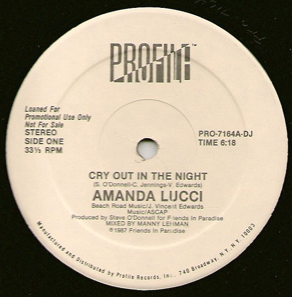 Amanda Lucci : Cry Out In The Night (12