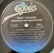 Load image into Gallery viewer, Ricky Skaggs : Highways &amp; Heartaches (LP, Album, Pit)