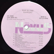 Load image into Gallery viewer, Ran Blake : Rapport (LP, Album)