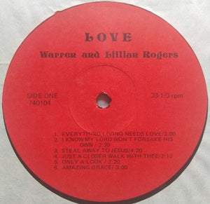 Warren and Lillian Rogers : Love (LP)