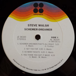 Steve Walsh : Schemer Dreamer (LP, Album, Ter)