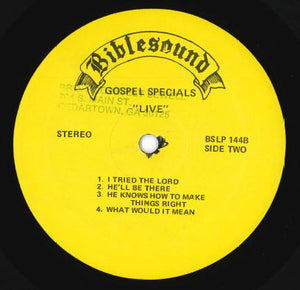 The Gospel Specials* : Live! (LP, Album)