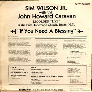 Sim Wilson (2) with The John Howard Caravan* : If You Need A Blessing (LP)