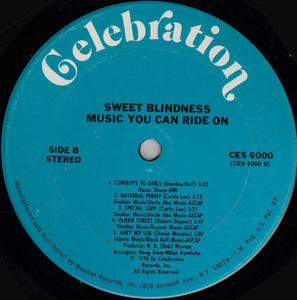 Sweet Blindness : Music You Can Ride On (LP, Album)