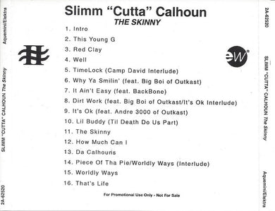 Slimm Calhoun : The Skinny (CD, Album, Promo)