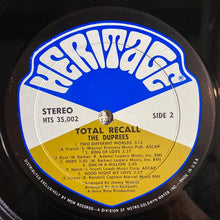Load image into Gallery viewer, The Duprees : Total Recall (LP, Album)