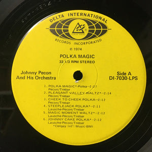 Johnny Pecon And His Orchestra : Polka Magic (LP, Yel)