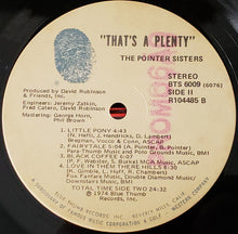 Load image into Gallery viewer, The Pointer Sisters* : That&#39;s A Plenty (LP, Album)