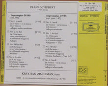 Load image into Gallery viewer, Franz Schubert - Krystian Zimerman : Impromptus D 899 &amp; D 935 (CD, Club)