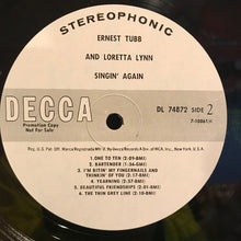 Load image into Gallery viewer, Ernest Tubb And Loretta Lynn : Singin' Again (LP, Album, Promo)