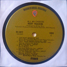 Load image into Gallery viewer, Mary Travers : All My Choices (LP, Album)