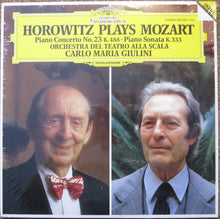 Load image into Gallery viewer, Horowitz* Plays Mozart* - Orchestra Del Teatro Alla Scala / Carlo Maria Giulini : Piano Concerto No. 23 K. 488 • Piano Sonata K. 333 (LP, Album, Club)
