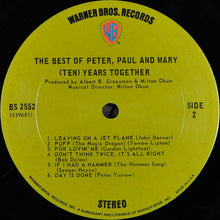Load image into Gallery viewer, Peter, Paul &amp; Mary : The Best Of Peter, Paul And Mary: (Ten) Years Together (LP, Comp, Ter)