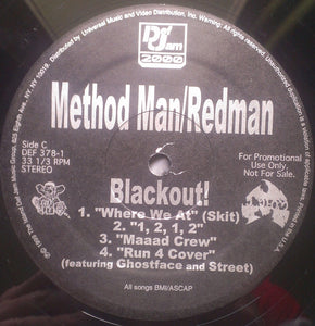 Method Man & Redman : Blackout! (2xLP, Album, Promo, Cle)