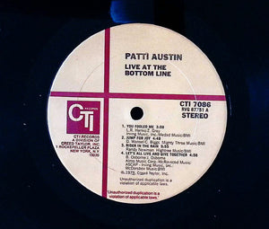 Patti Austin : Live At The Bottom Line (LP, Album, Gat)