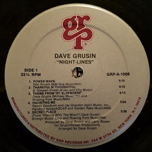 Load image into Gallery viewer, Dave Grusin : Night-Lines (LP, Album)