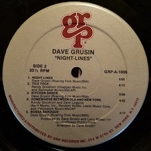 Load image into Gallery viewer, Dave Grusin : Night-Lines (LP, Album)