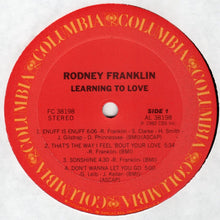 Load image into Gallery viewer, Rodney Franklin : Learning To Love (LP, Album)