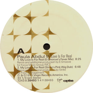 Paula Abdul : My Love Is For Real (12")