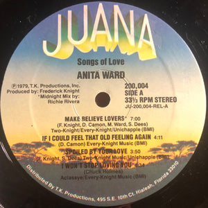 Anita Ward : Songs Of Love (LP, Album, Vol)