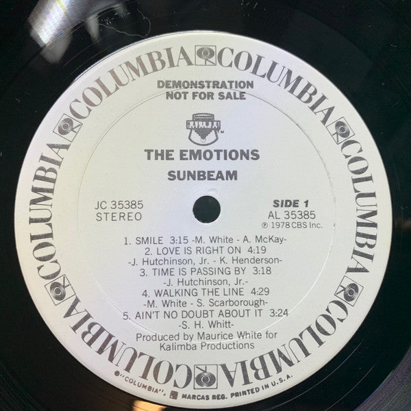 Buy The Emotions : Sunbeam (LP, Album, Promo, CSM) Online