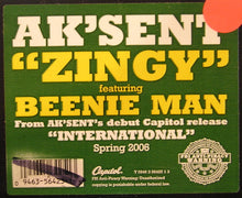 Load image into Gallery viewer, Ak&#39;sent Featuring Beenie Man : Zingy (12&quot;)